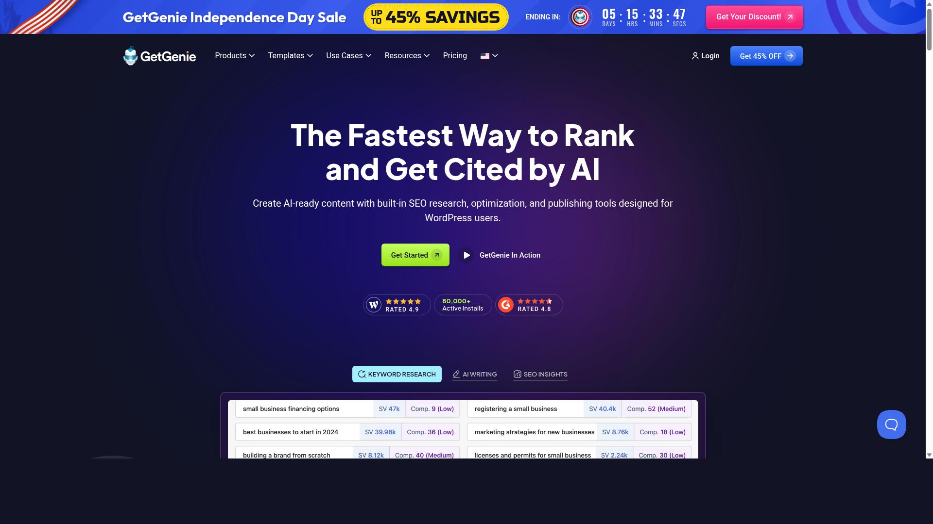 GetGenie website